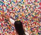 Many different color dots as art